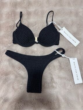NWT White fox bikini set XS